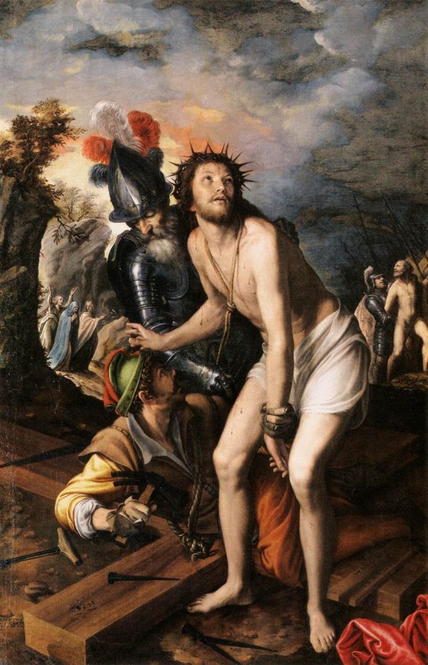 Christ Being Nailed to the Cross by Vincenzo Campi