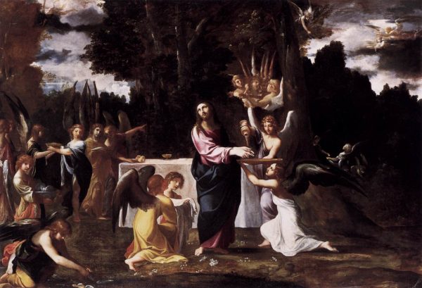Christ Served by Lodovico Carracci