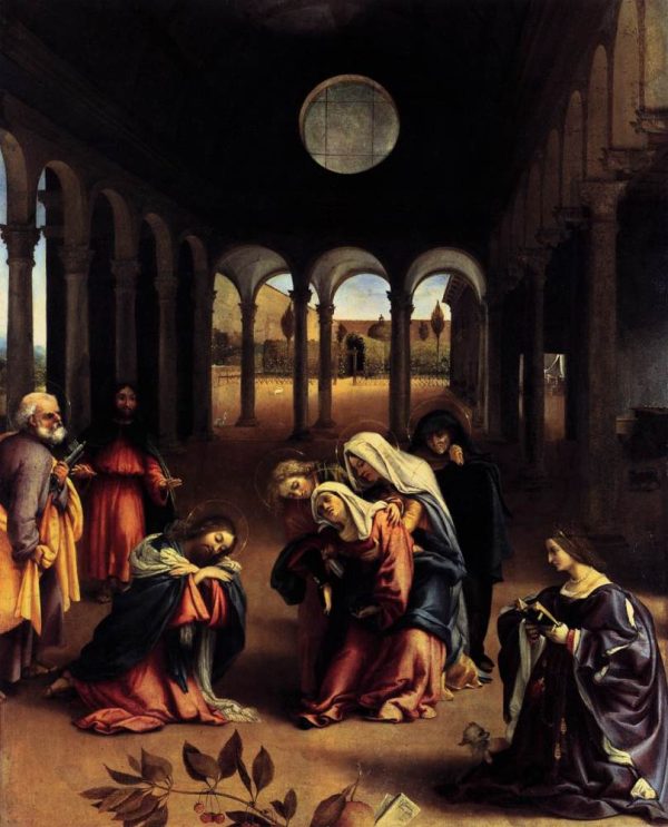 Christ Taking Leave Of His Mother by Lorenzo Lotto