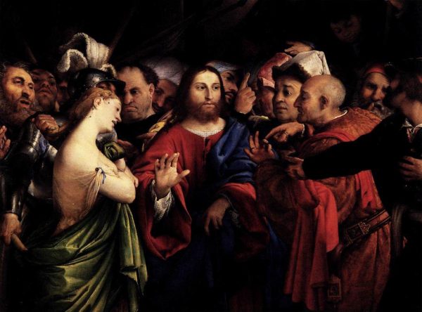Christ and the Adulteress by Lorenzo Lotto