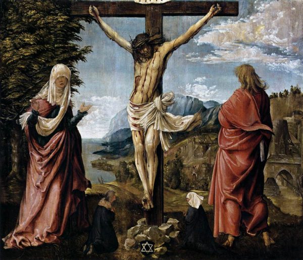 Christ on the Cross between Mary and St. John by Albrecht Altdorfer