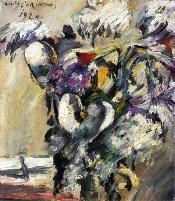 Chrysanthemums and Calla by Lovis Corinth