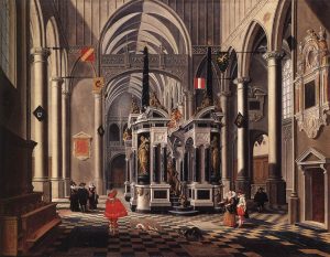 The Tomb of William the Silent in an Imaginary Church by Bartholomeus Van Bassen - hand-painted oil reproduction