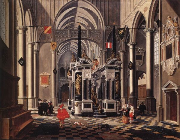 The Tomb of William the Silent in an Imaginary Church by Bartholomeus Van Bassen