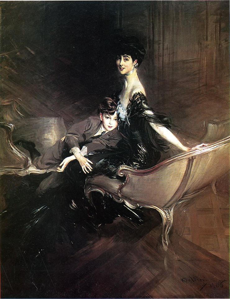 Consuelo, Duchess of Marlborough, With Her Son Ivor Spencer-Churchill by Giovanni Boldini