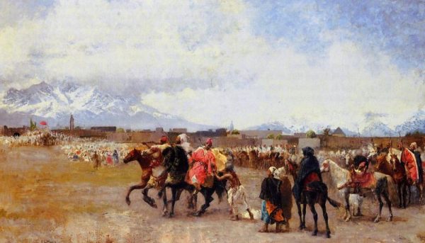 Powder Play, City of Morocco, Outside the Walls by Edwin Lord Weeks