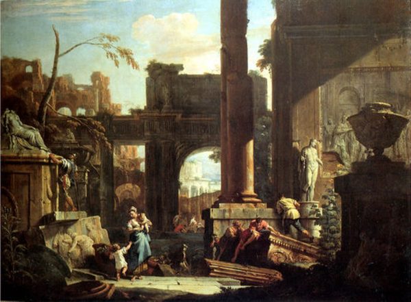 Classical Ruins and Figures by Sebastiano Ricci