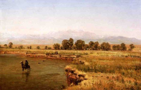 Indian Encampment on the Platte River, Colorado by Thomas Worthington Whittredge