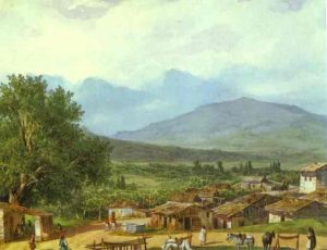 Village of San Rocco near the Town of Corfu by Karl Briullov - hand-painted oil reproduction