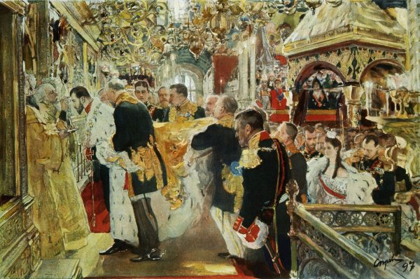 Coronation of Nicholas II of Russia by Valentin Alexandrovich Serov