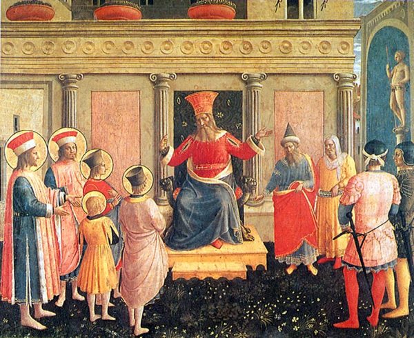 Cosmas and Damian before Lycias by Fra Angelico
