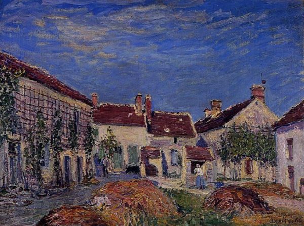 Courtyard at Les Sablons by Alfred Sisley