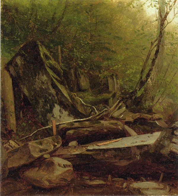 A Study of Rocks at Kauterskill Cove by Sanford Robinson Gifford