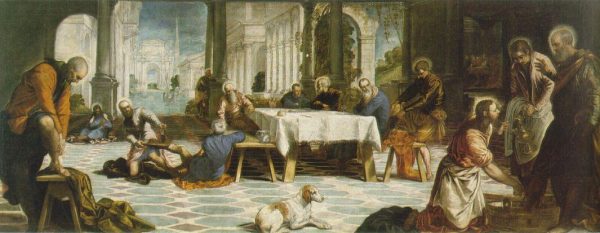 Christ Washing The Feet Of His Disciples by Tintoretto