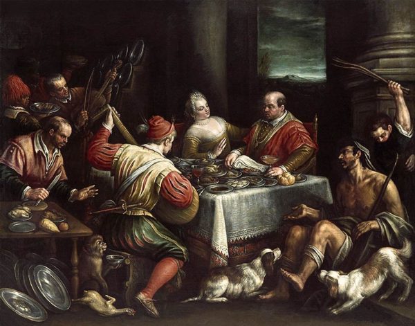 Dives and Lazarus by Leandro Bassano