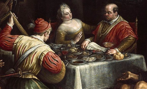 Dives and Lazarus (detail) by Leandro Bassano