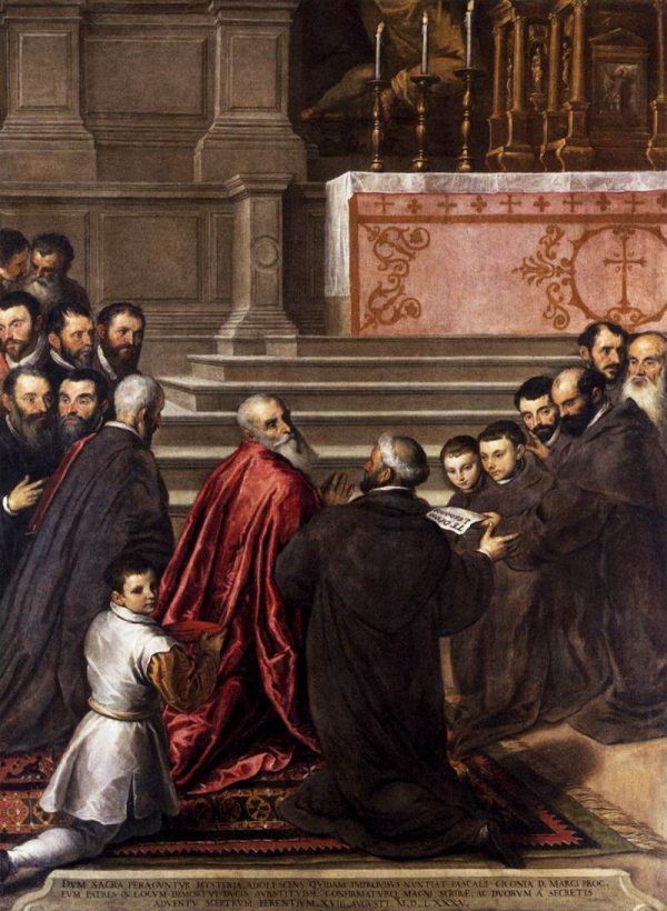 Pasquale Cicogna Receives News of His Election to the Dogeship by Palma Giovane