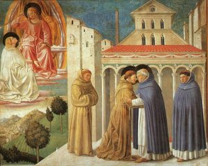 The Meeting of Saint Francis and Saint Dominic by Benozzo Gozzoli - hand-painted oil reproduction