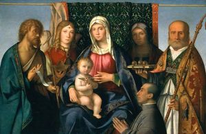Virgin and Child with Saints and a Donor by Boccaccio Boccaccino - hand-painted oil reproduction