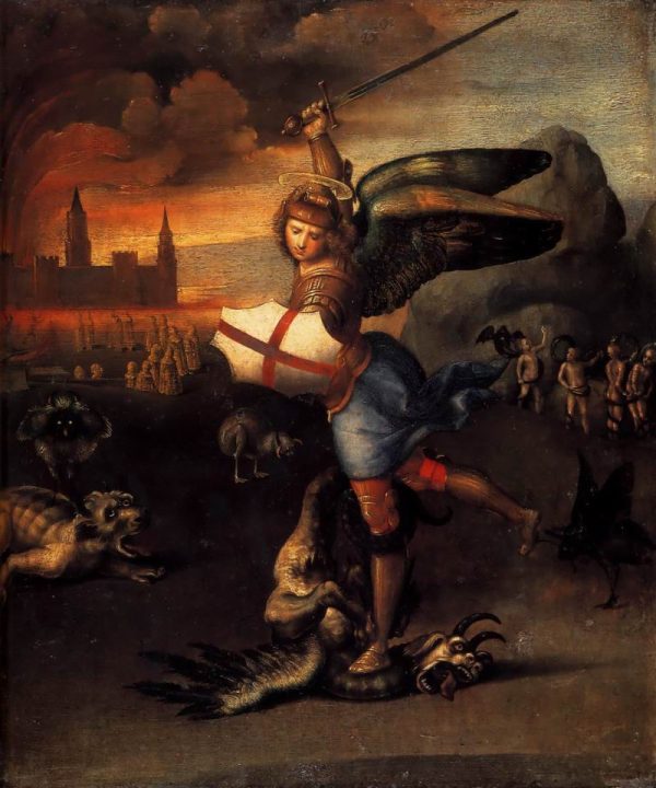 Saint Michael and the Dragon by Raphael Sanzio