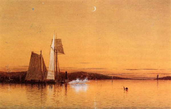 Dusk on the Hudson by Francis Silva