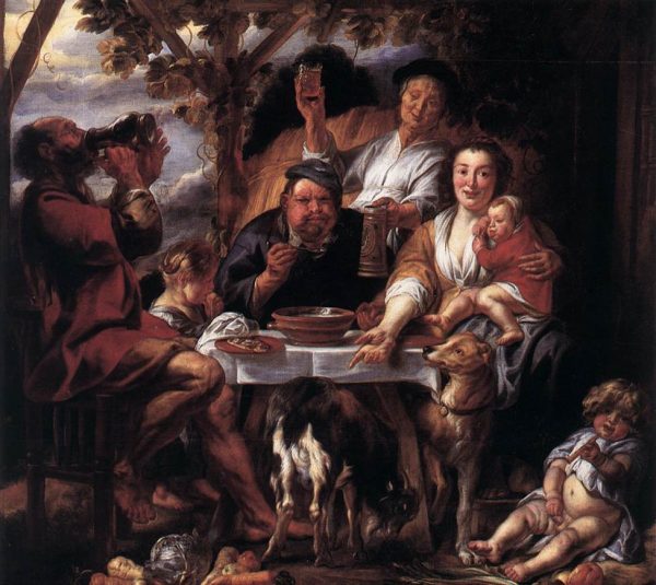 Eating Man by Jacob Jordaens