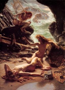 The Cave of the Storm Nymphs by Edward John Poynter - hand-painted oil reproduction