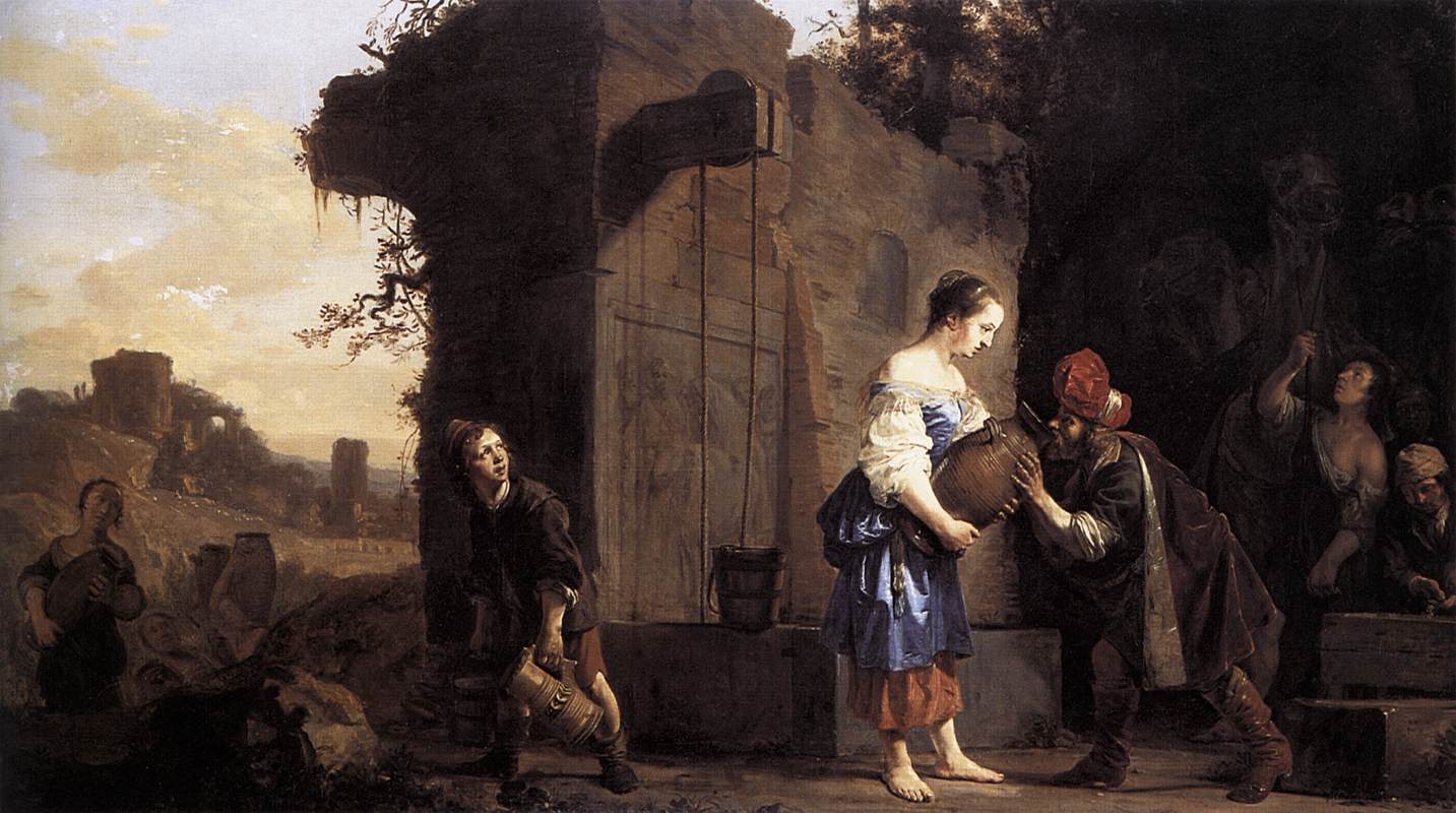 Eliezer and Rebecca by Salomon De Bray - hand-painted oil reproduction
