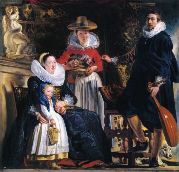 Self-Portrait with Wife and Daughter Elizabeth by Jacob Jordaens