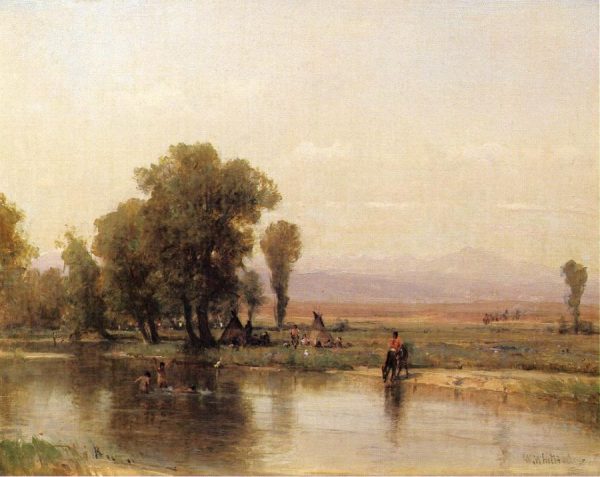 Encampment on The Platte River by Thomas Worthington Whittredge