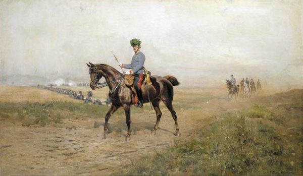 Equestrian Portrait of Archduke Albrecht by Tadeusz Ajdukiewicz