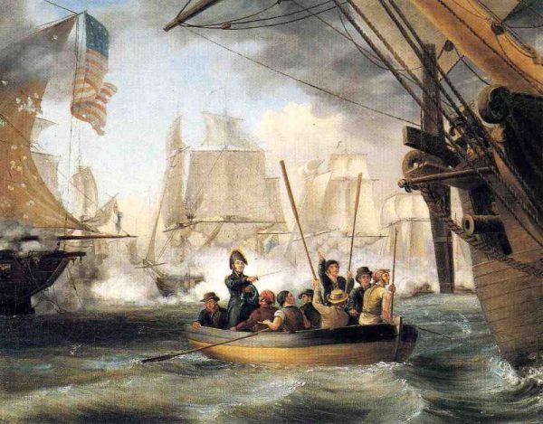 Commodore Perry Leaving the 'Lawrence' for the 'Niagara' at the Battle of Lake Erie by Thomas Birch