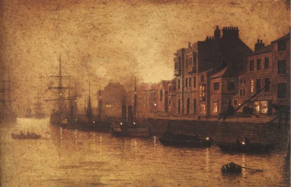 Evening, Whitby Harbour by John Atkinson Grimshaw