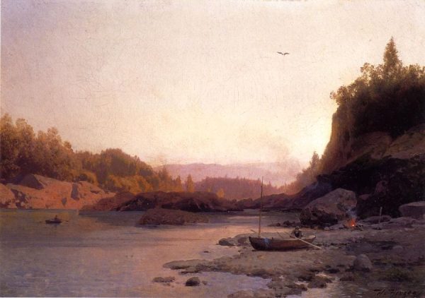 Evening on the Susquehanna by Hermann Ottomar Herzog