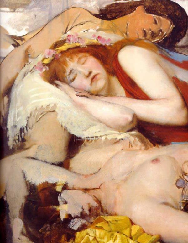 Exhausted Maenides after the Dance by Lawrence Alma-Tadema