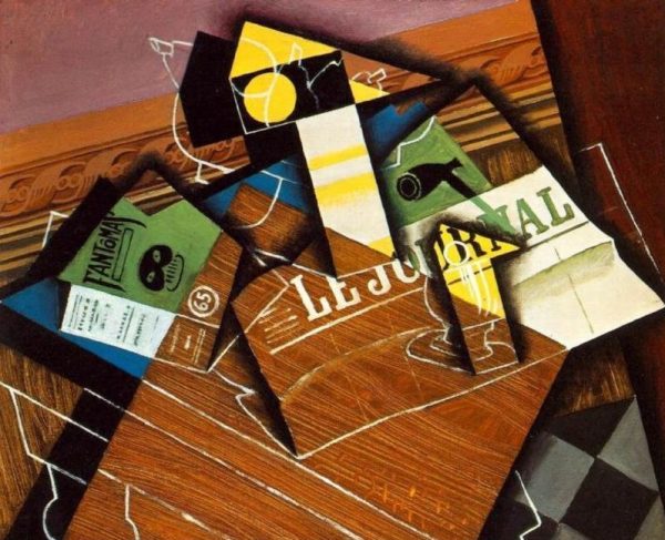 Fantomas Pipe And Newspaper by Juan Gris