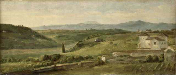 Panoramic Landscape with a Farmhouse by George Frederic Watts