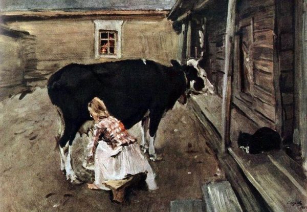 Farmyard in Finland by Valentin Alexandrovich Serov