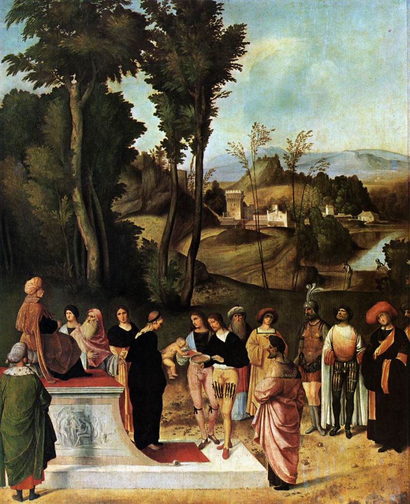 Moses Undergoing Trial by Fire by Giorgione - hand-painted oil reproduction