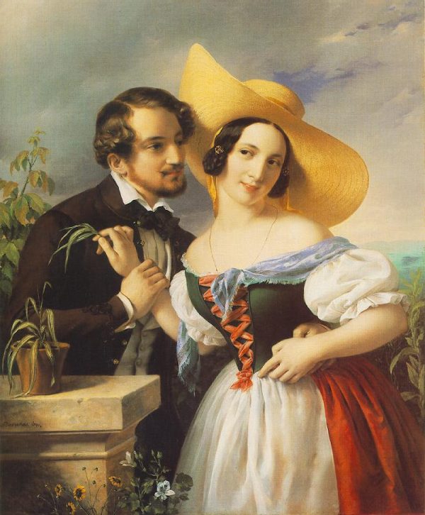 Flirtation by Miklos Barabas
