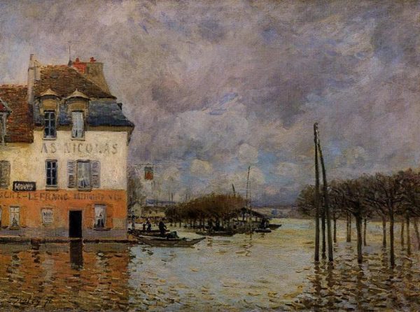 Flood at Port-Marly V by Alfred Sisley