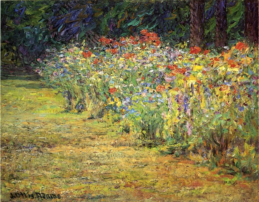 Flower-Border by John Ottis Adams