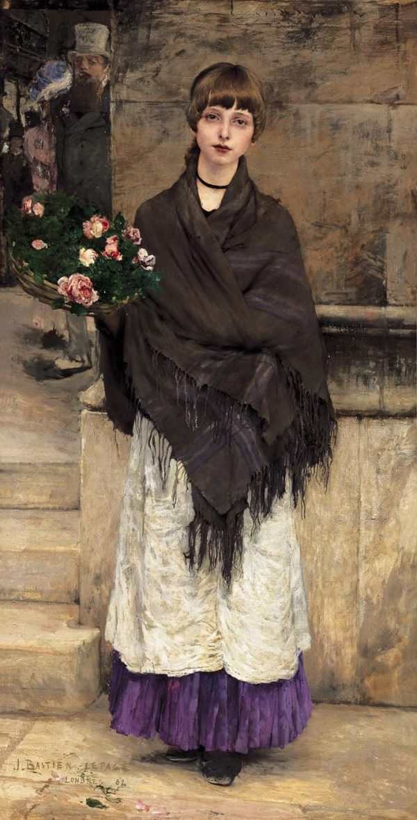 Flower-Seller in London by Lepage Jules Bastien