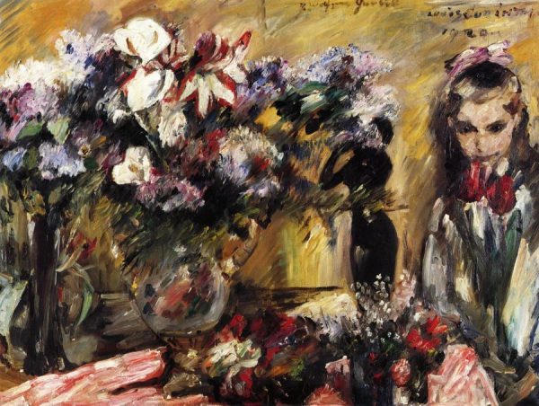 Flowers and Wilhelmine by Lovis Corinth