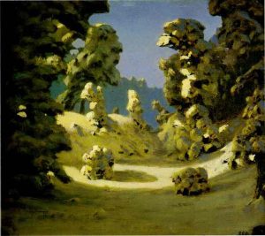 Winter, Sunlight On The Hoar-Frost by Arkhip Kuindzhi - hand-painted oil reproduction
