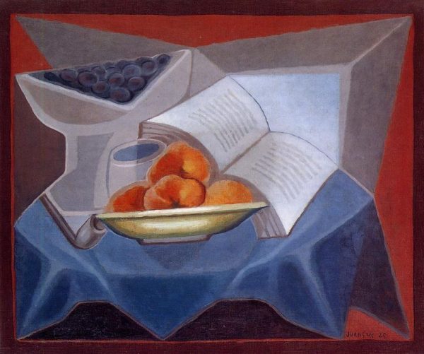 Fruit and Book by Juan Gris