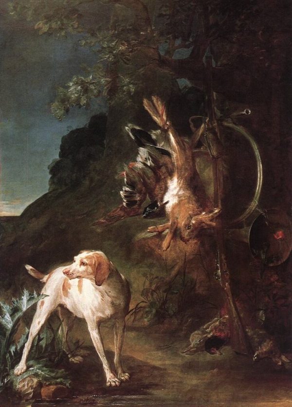Game Still Life with Hunting Dog by Jean-Baptiste-Simeon Chardin