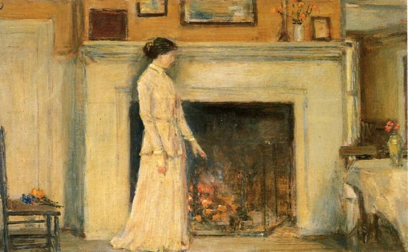 Girl Standing by Frederick Childe Hassam