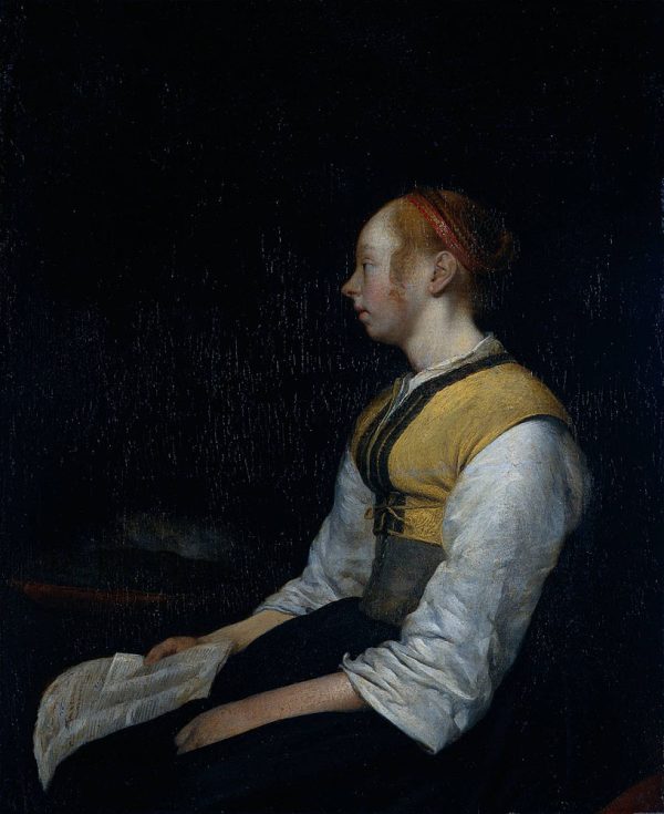 Girl in Peasant Costume by Gerard ter Borch