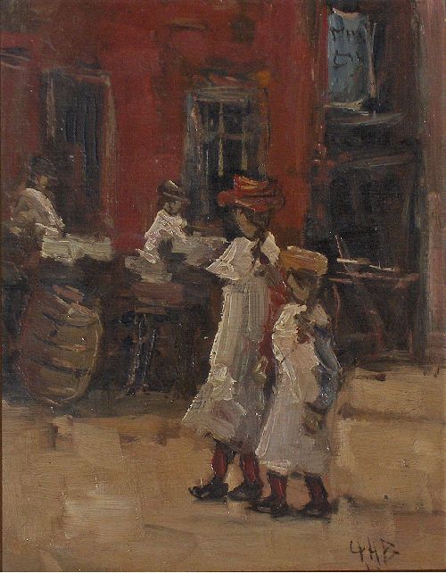 Girls strolling on the street by George Hendrik Breitner